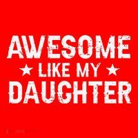 Funny Dad Awesome Like My Daughter Daddy FatherS Day Santa Hat thumb 1