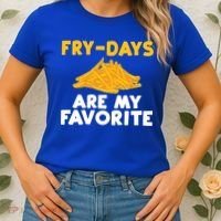 Fry Days Are My Favorite Funny French Fries Gift Women's T-Shirt thumb 2