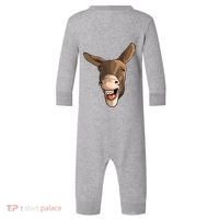 Funny Donkey Art For Donkey Lover Farm Animal Infant Fleece One Piece thumb 0