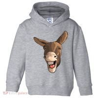Funny Donkey Art For Donkey Lover Farm Animal Toddler Hoodie thumb 0