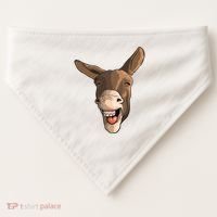 Funny Donkey Art For Donkey Lover Farm Animal USA-Made Doggie Bandana thumb 0