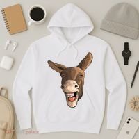 Funny Donkey Art For Donkey Lover Farm Animal Hoodie thumb 3