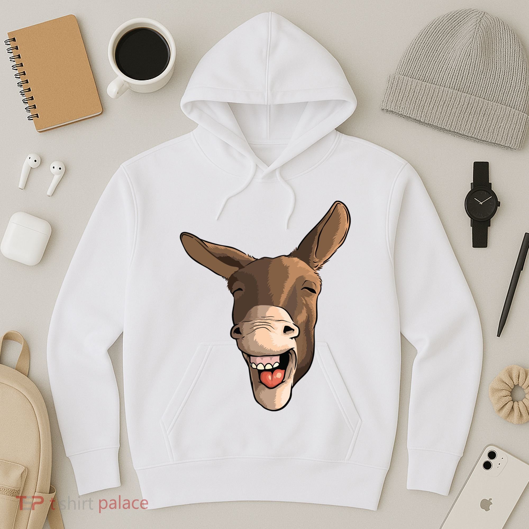 Funny Donkey Art For Donkey Lover Farm Animal Hoodie