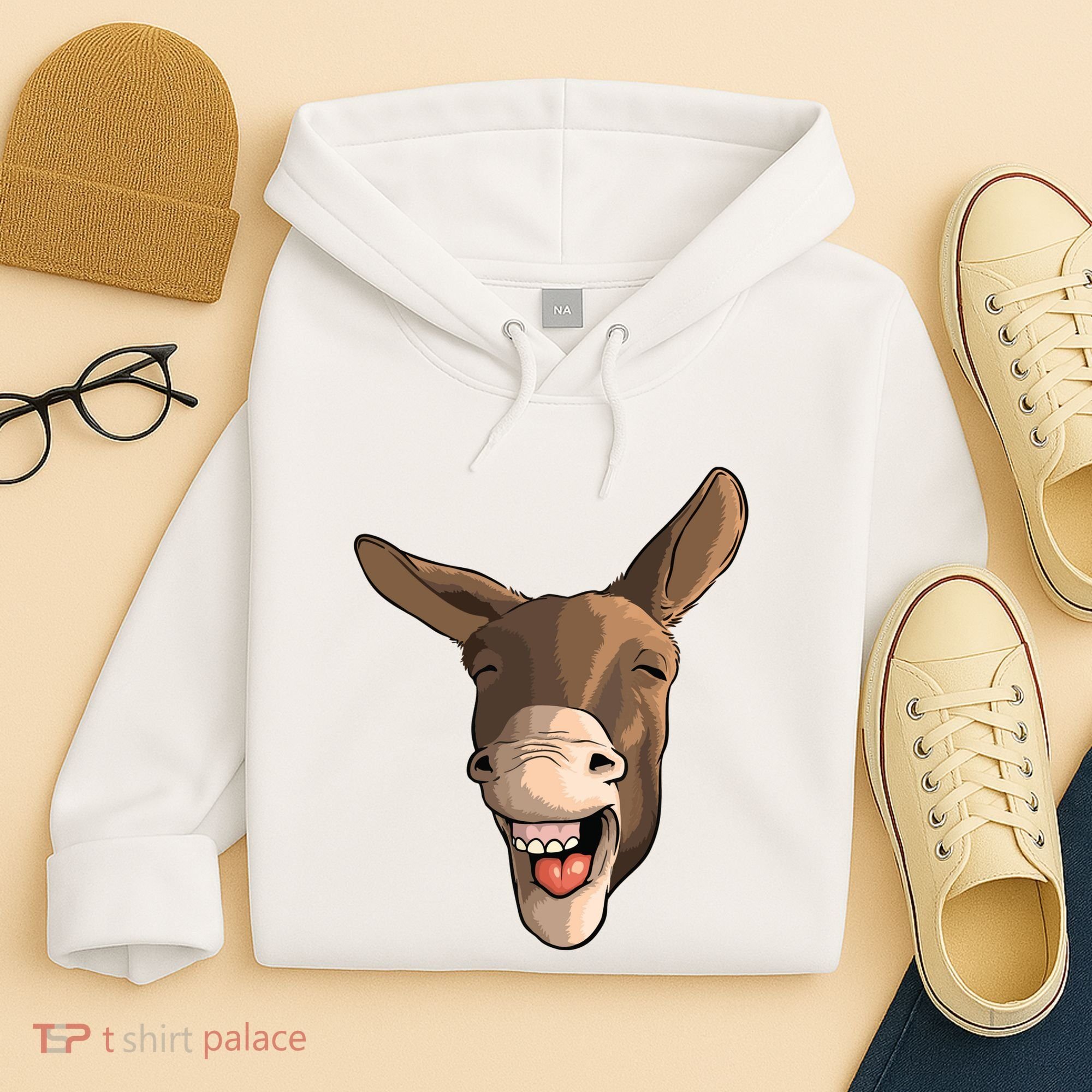 Funny Donkey Art For Donkey Lover Farm Animal Hoodie