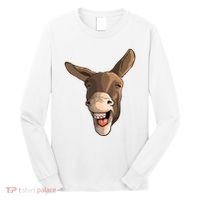 Funny Donkey Art For Donkey Lover Farm Animal Long Sleeve Shirt thumb 0
