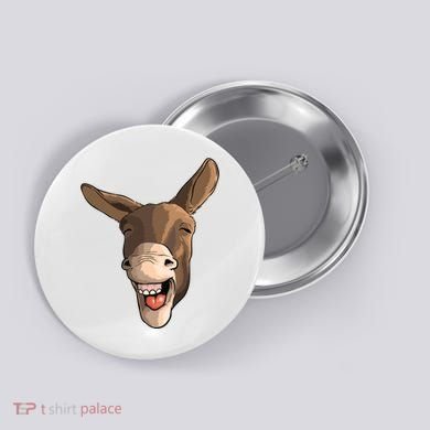 Funny Donkey Art For Donkey Lover Farm Animal Button