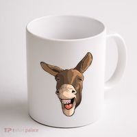 Funny Donkey Art For Donkey Lover Farm Animal Coffee Mug thumb 1
