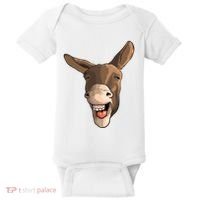 Funny Donkey Art For Donkey Lover Farm Animal Baby Bodysuit thumb 0