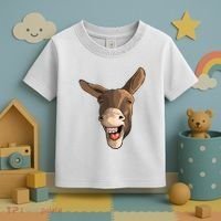 Funny Donkey Art For Donkey Lover Farm Animal Toddler T-Shirt thumb 3