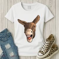 Funny Donkey Art For Donkey Lover Farm Animal Women's T-Shirt thumb 3