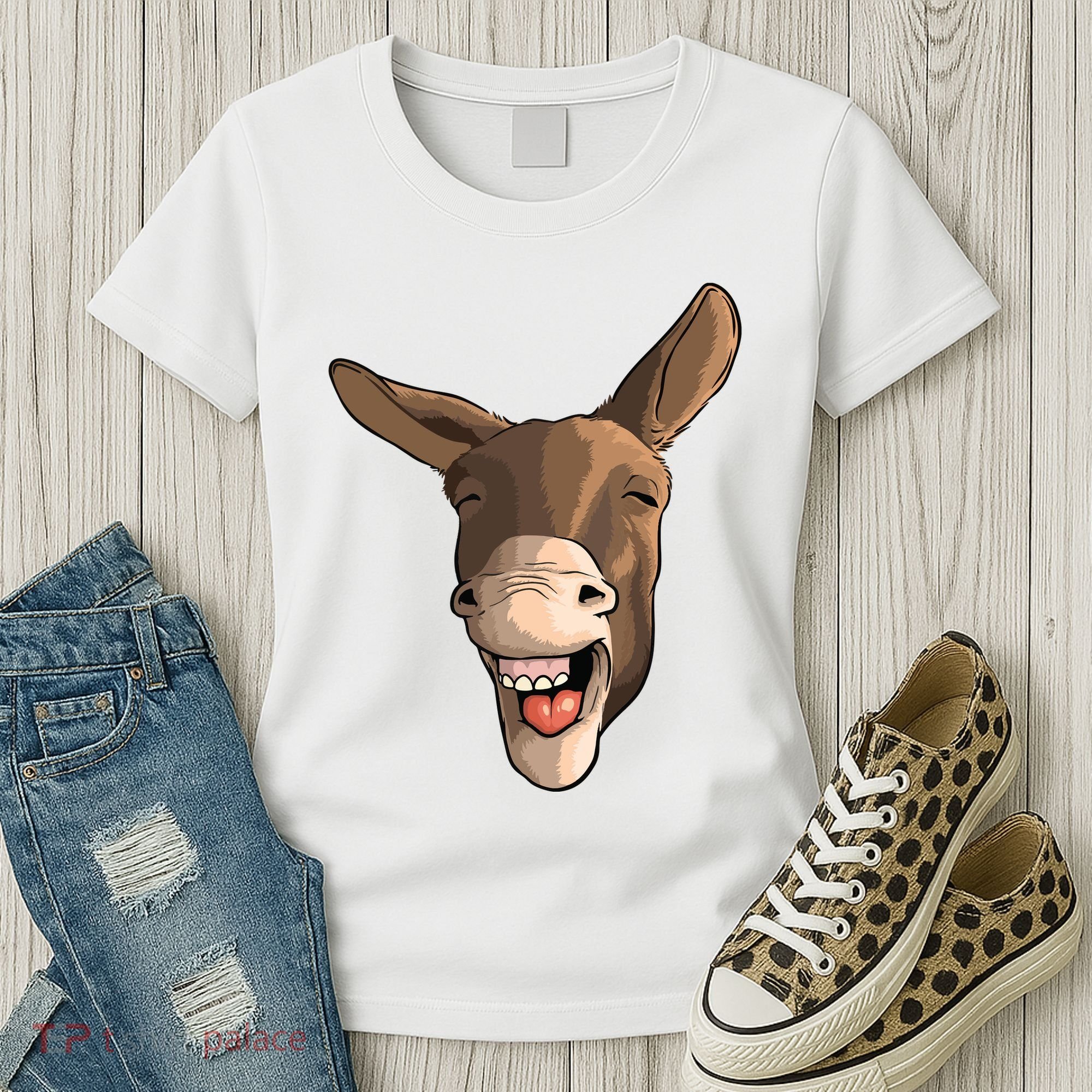 Funny Donkey Art For Donkey Lover Farm Animal Women's T-Shirt