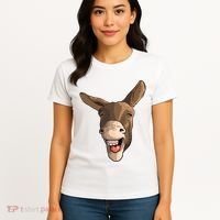 Funny Donkey Art For Donkey Lover Farm Animal Women's T-Shirt thumb 4