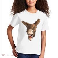 Funny Donkey Art For Donkey Lover Farm Animal Kids T-Shirt thumb 2