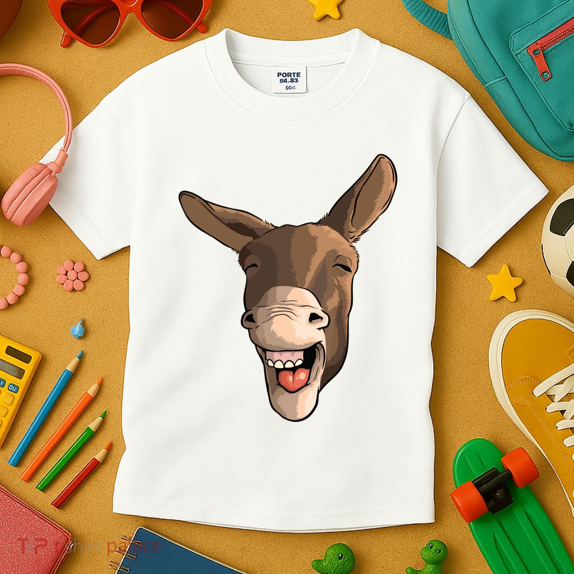 Funny Donkey Art For Donkey Lover Farm Animal Kids T-Shirt