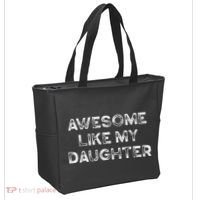 Fathers Day Awesome Like My Daughter Gifts From Dad Mom Son Tote Bag thumb 2