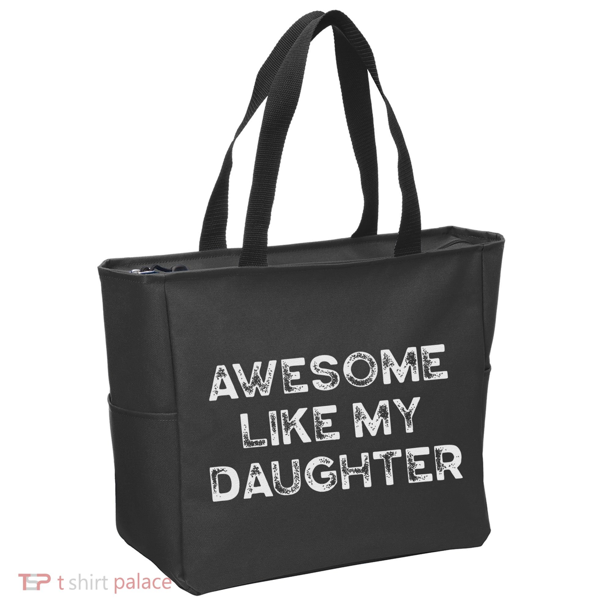 Fathers Day Awesome Like My Daughter Gifts From Dad Mom Son Tote Bag