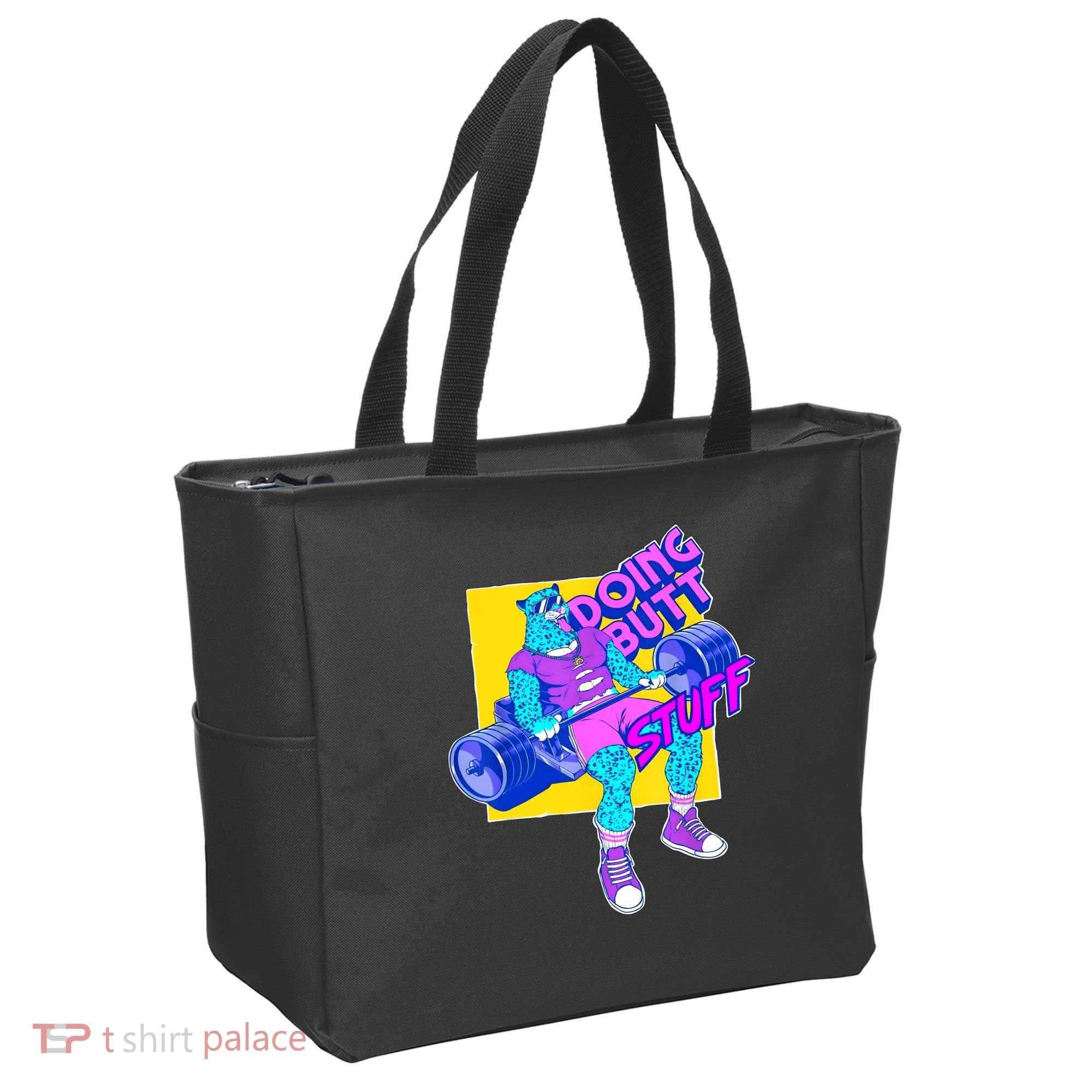 Funny Doing Butt Stuff Workout Bodybuilding Fitness Gym Tote Bag