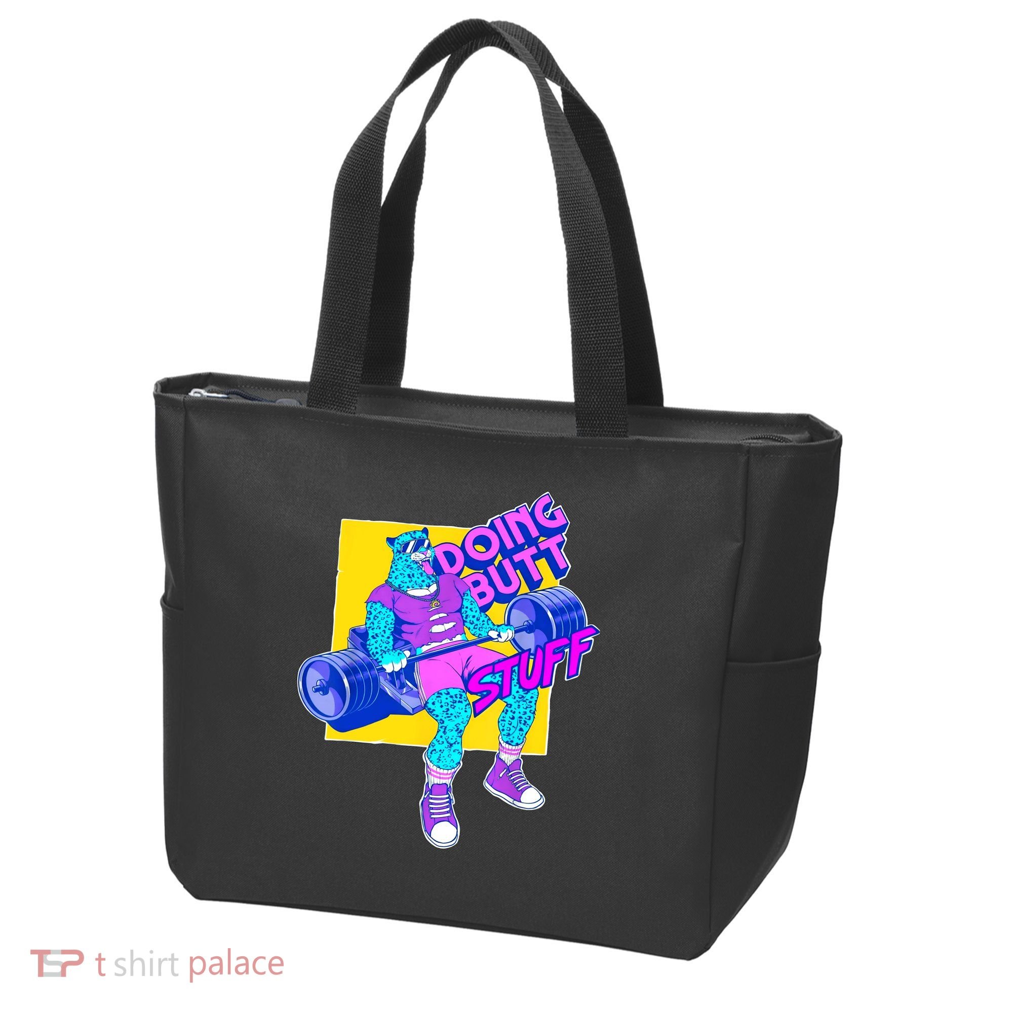 Funny Doing Butt Stuff Workout Bodybuilding Fitness Gym Tote Bag