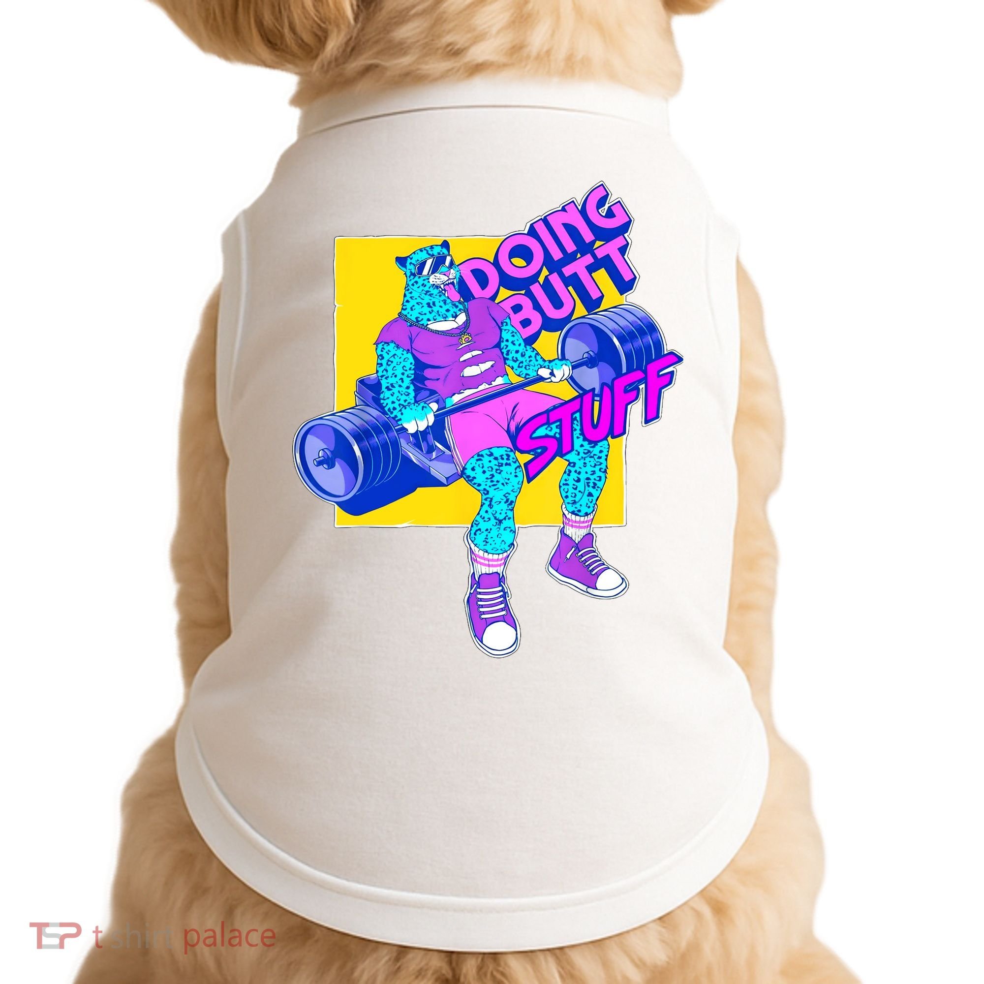 Funny Doing Butt Stuff Workout Bodybuilding Fitness Gym Doggie Tank