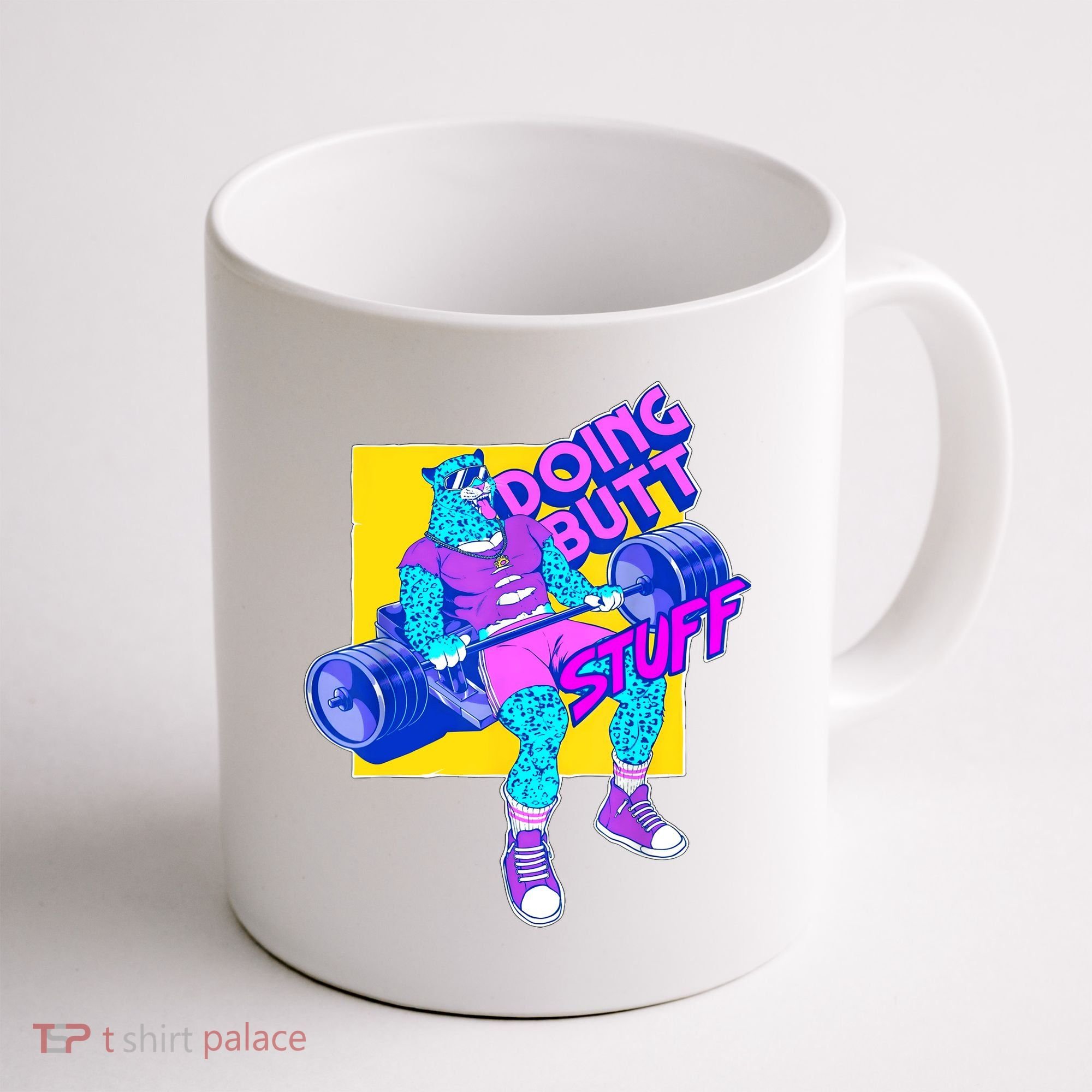 Funny Doing Butt Stuff Workout Bodybuilding Fitness Gym Coffee Mug