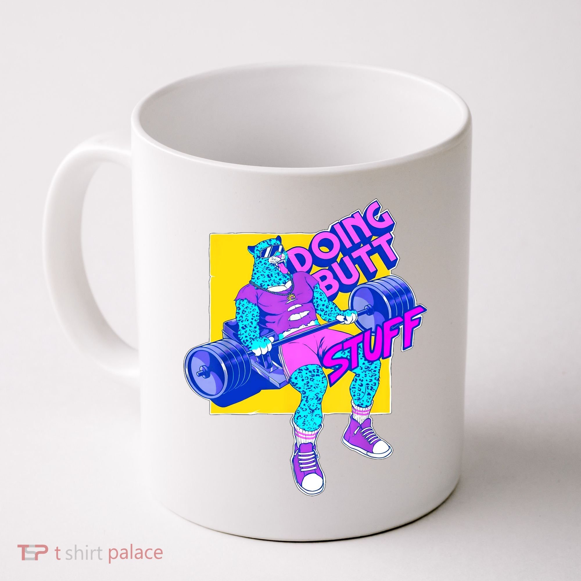 Funny Doing Butt Stuff Workout Bodybuilding Fitness Gym Coffee Mug