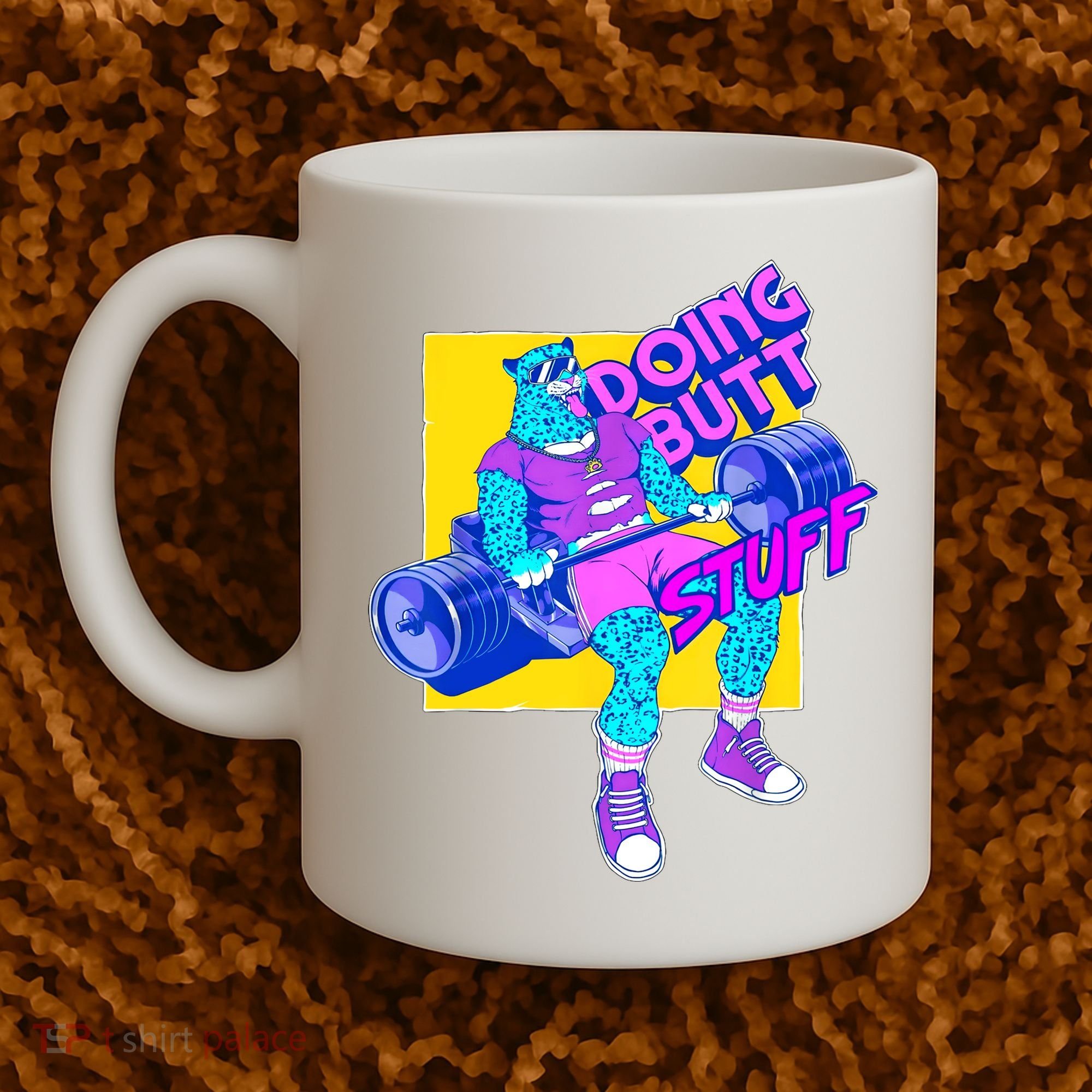 Funny Doing Butt Stuff Workout Bodybuilding Fitness Gym Coffee Mug