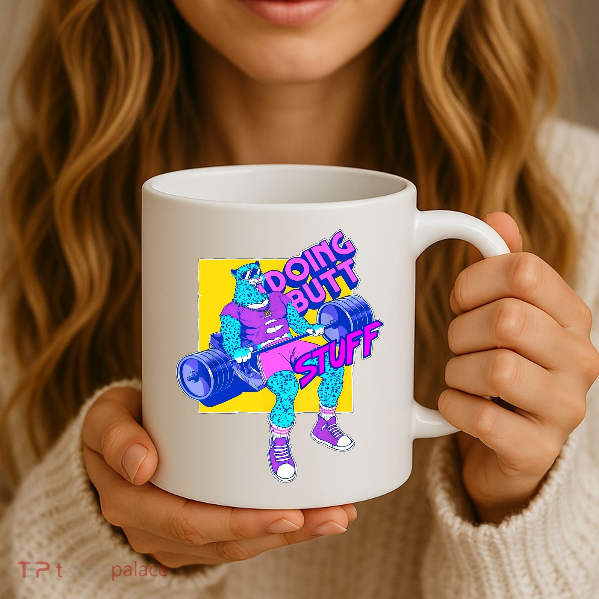 Funny Doing Butt Stuff Workout Bodybuilding Fitness Gym Coffee Mug