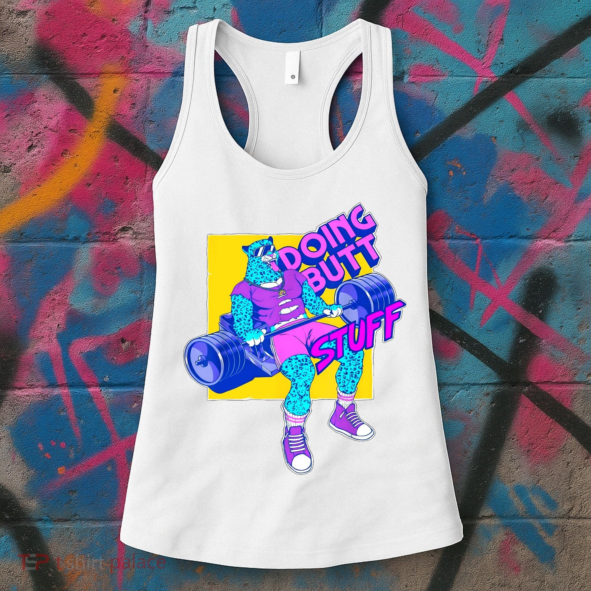Funny Doing Butt Stuff Workout Bodybuilding Fitness Gym Women's Tank Top