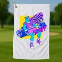 Funny Doing Butt Stuff Workout Bodybuilding Fitness Gym Golf Towel thumb 1