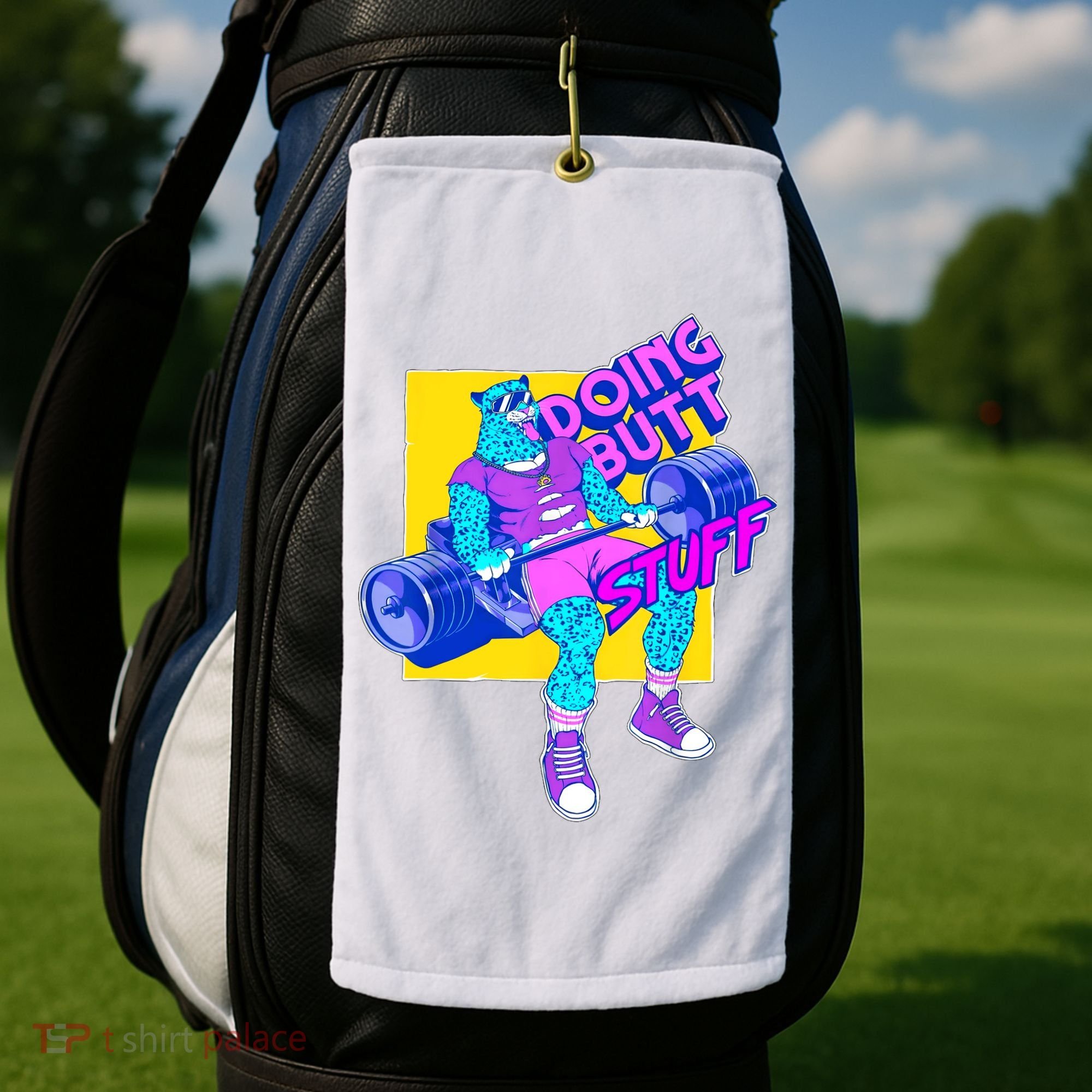 Funny Doing Butt Stuff Workout Bodybuilding Fitness Gym Golf Towel
