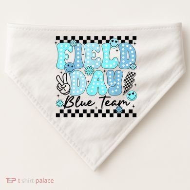 Field Day Blue Team Color Field Trip Team Game Competition USA-Made Doggie Bandana