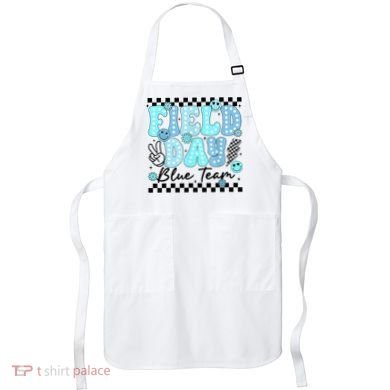 Field Day Blue Team Color Field Trip Team Game Competition Apron