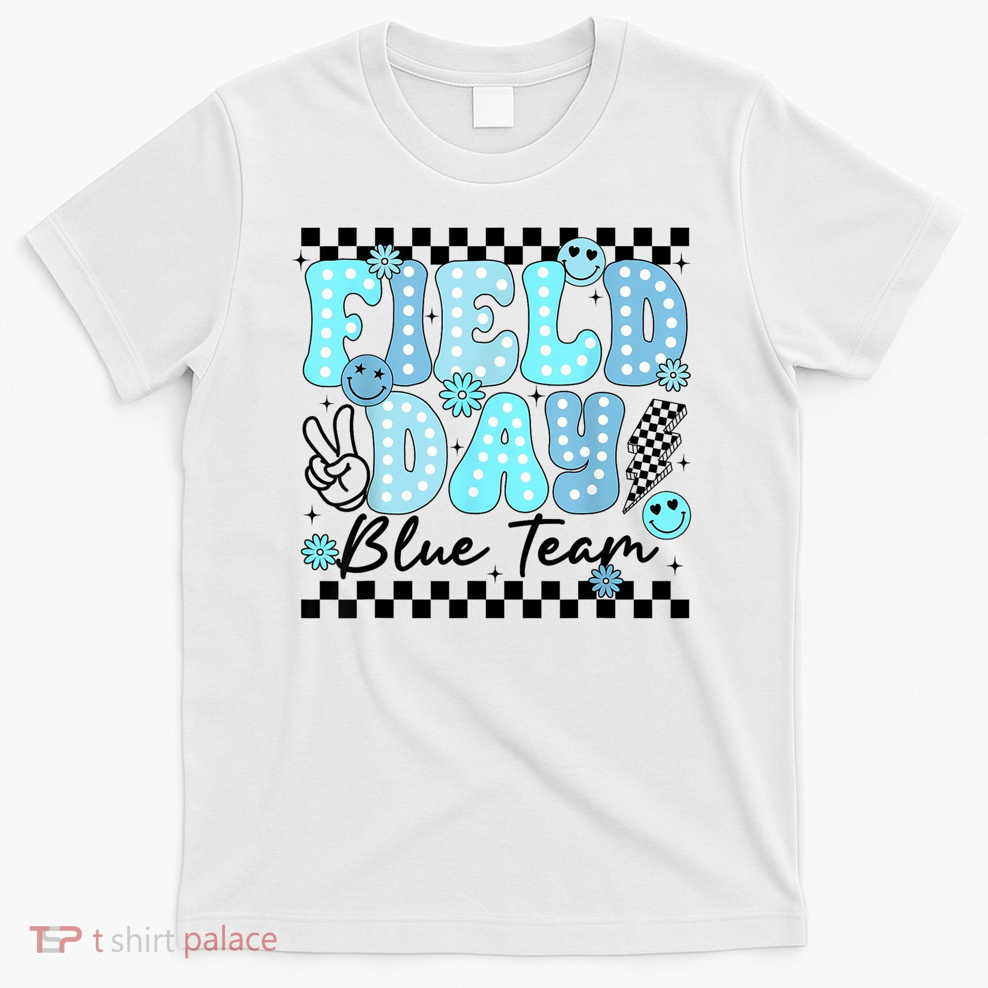 Field Day Blue Team Color Field Trip Team Game Competition T-Shirt
