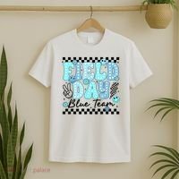 Field Day Blue Team Color Field Trip Team Game Competition T-Shirt thumb 2
