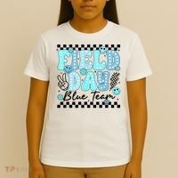 Field Day Blue Team Color Field Trip Team Game Competition T-Shirt thumb 4