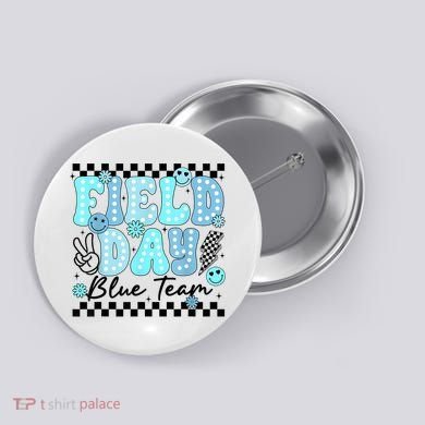 Field Day Blue Team Color Field Trip Team Game Competition Button