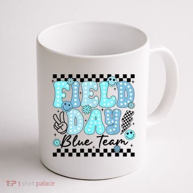 Field Day Blue Team Color Field Trip Team Game Competition Coffee Mug back