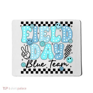 Field Day Blue Team Color Field Trip Team Game Competition Mousepad