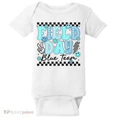 Field Day Blue Team Color Field Trip Team Game Competition Baby Bodysuit