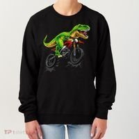 Funny Dirt Bike For Dinosaur Motorcycle Riding Women's Sweatshirt thumb 0
