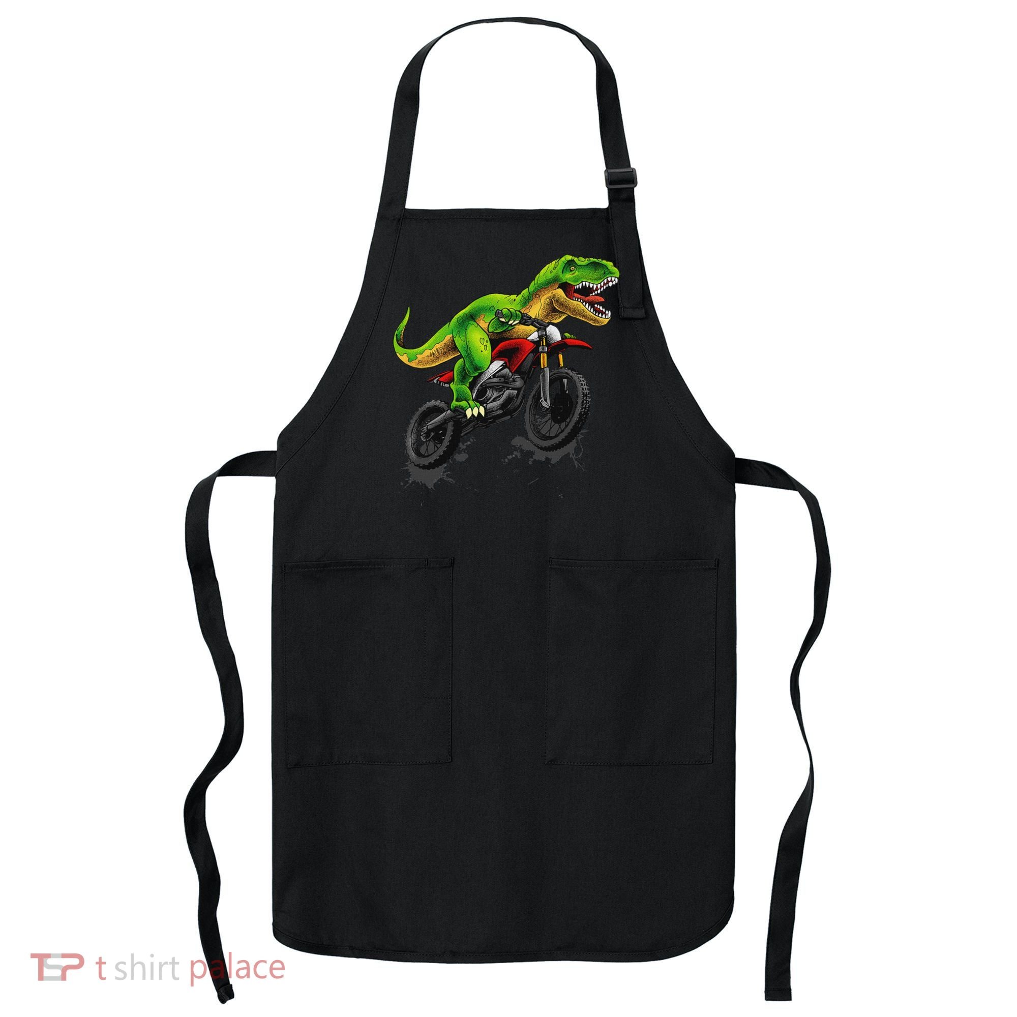 Funny Dirt Bike For Dinosaur Motorcycle Riding Apron