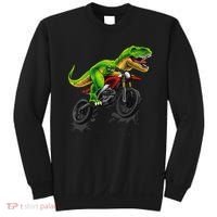 Funny Dirt Bike For Dinosaur Motorcycle Riding Sweatshirt thumb 0