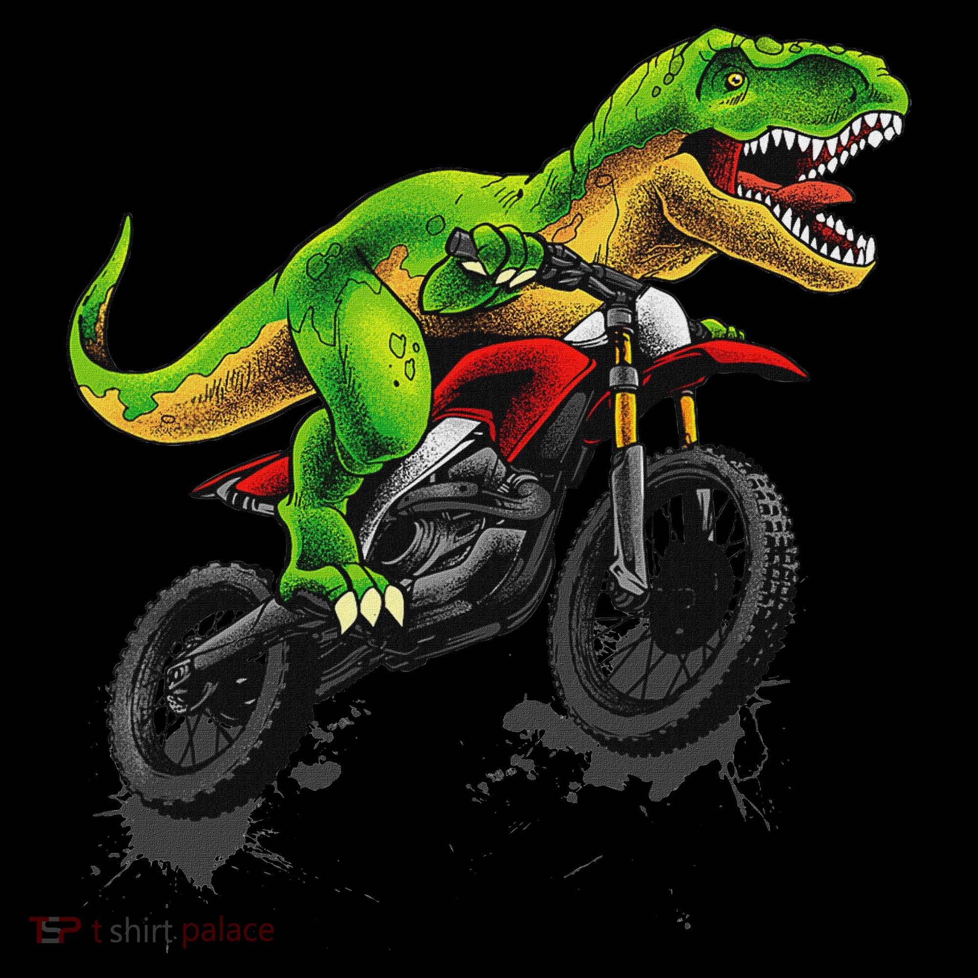 Funny Dirt Bike For Dinosaur Motorcycle Riding Women's Hoodie