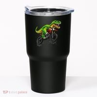 Funny Dirt Bike For Dinosaur Motorcycle Riding Tumbler thumb 0