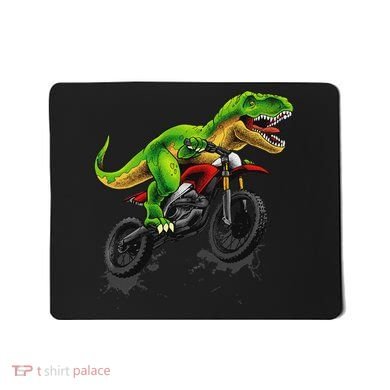 Funny Dirt Bike For Dinosaur Motorcycle Riding Mousepad