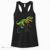 Funny Dirt Bike For Dinosaur Motorcycle Riding Women's Tank Top thumb 0