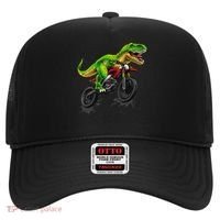 Funny Dirt Bike For Dinosaur Motorcycle Riding Hat thumb 0