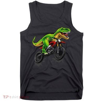 Funny Dirt Bike For Dinosaur Motorcycle Riding Tank Top