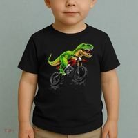 Funny Dirt Bike For Dinosaur Motorcycle Riding Toddler T-Shirt thumb 2
