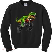 Funny Dirt Bike For Dinosaur Motorcycle Riding Kids Sweatshirt thumb 0